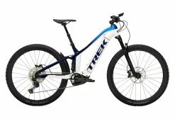 VTT Électrique Tout-Suspendu Trek Powerfly FS 7 Shimano SLX XT 12V 625 Wh 29 » Blanc / Bleu Alpine 2022