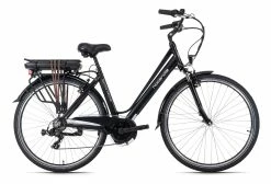 Vélo électrique Aluminium 28 » Optima Deluxe Noir 250W Li-Ion 36V/13 Ah/468 Wh 7 Vitesses